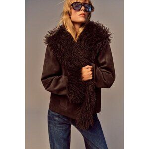 ZARA DOUBLE-FACED FAUX FUR JACKET